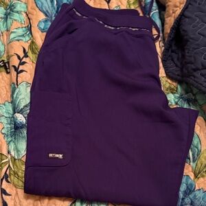 Grey's Anatomy Men's Jogger-Style Scrub Pants in Deep Purple